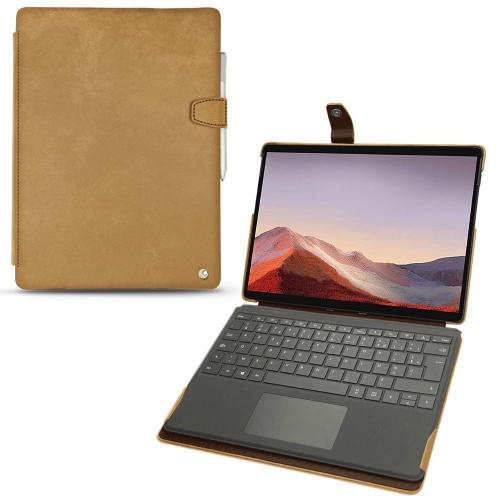 Capa em pele Microsoft Surface Pro XSable vintage ( Pantone #9b7340 ) 