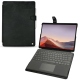 Microsoft Surface Pro X leather case - Dark vintage ( Roughtcut - Black#5256 ) 