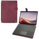 Microsoft Surface Pro X leather case - Prune vintage ( Pantone 512C ) 