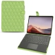 Microsoft Surface Pro X leather case - Vert olive - Couture ( Nappa - Pantone 578U ) 