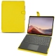 Microsoft Surface Pro X leather case - Jaune fluo