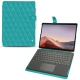 Housse cuir Microsoft Surface Pro X - Bleu fluo - Couture