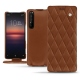 Custodia in pelle Sony Xperia 1 II - Marron - Couture ( Nappa - Pantone 1615C ) 