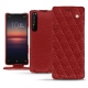 Housse cuir Sony Xperia 1 II - Tomate - Couture ( Pantone 187C ) 