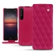 Housse cuir Sony Xperia 1 II - Rose fluo - Couture