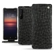 Sony Xperia 1 II leather case - Autruche nero