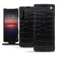 Housse cuir Sony Xperia 1 II - Crocodile nero