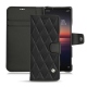 Sony Xperia 1 II leather case - Noir - Couture ( Nappa - Black ) 