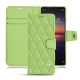 Custodia in pelle Sony Xperia 1 II - Vert olive - Couture ( Nappa - Pantone 578U ) 