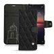 Custodia in pelle Sony Xperia 1 II - Negre poudro - Couture