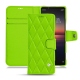 Capa em pele Sony Xperia 1 II - Vert fluo - Couture