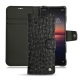 Custodia in pelle Sony Xperia 1 II - Autruche nero