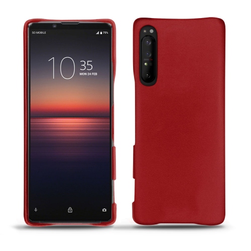 Dress up your Xperia 1 II with the Noreve hullsRouge ( Nappa - Pantone #d50032 ) 