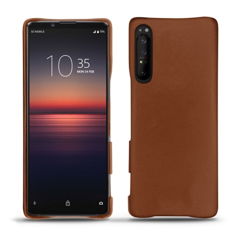 Viste tu Xperia 1 II con los cascos NoreveMarron ( Nappa - Pantone #8B4720 ) 
