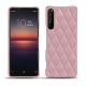 Sony Xperia 1 II leather cover - Rose - Couture ( Nappa - Pantone 2365C ) 