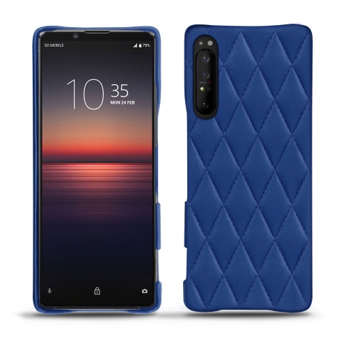 Vestite il vostro Xperia 1 II con gli scafi NoreveBleu océan - Couture ( Nappa - Pantone #15458a) 