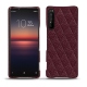 Funda de piel Sony Xperia 1 II - Lie de vin - Couture ( Pantone 5115C ) 