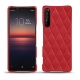 Sony Xperia 1 II leather cover - Rouge troupelenc - Couture