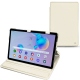 Samsung Galaxy Tab S6 Lite leather case - Blanc (  Nappa - White ) 