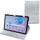 Housse cuir Samsung Galaxy Tab S6 Lite - Platinium ( Pantone 877C ) 