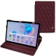 Funda de piel Samsung Galaxy Tab S6 Lite - Lie de vin - Couture ( Pantone 5115C ) 