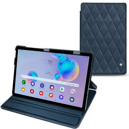 Custodia in pelle per Samsung Galaxy Tab S6 LiteJean vintage - Couture ( Pantone #2f414f  ) 