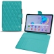 Samsung Galaxy Tab S6 Lite leather case - Bleu fluo - Couture