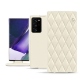 Samsung Galaxy Note20 Ultra leather case - Blanc - Couture ( Bologna - White ) 
