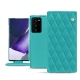 Housse cuir Samsung Galaxy Note20 Ultra - Bleu fluo - Couture