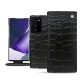 Housse cuir Samsung Galaxy Note20 Ultra - Crocodile nero