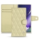 Housse cuir Samsung Galaxy Note20 Ultra - Beige - Couture ( Nappa - Pantone 7502C ) 