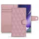 Housse cuir Samsung Galaxy Note20 Ultra - Rose - Couture ( Nappa - Pantone 2365C ) 