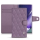 Housse cuir Samsung Galaxy Note20 Ultra - Lilas - Couture ( Nappa - Pantone 2645U ) 