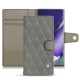 Samsung Galaxy Note20 Ultra leather case - Acier vintage - Couture