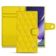 Housse cuir Samsung Galaxy Note20 Ultra - Jaune fluo - Couture