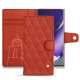 Samsung Galaxy Note20 Ultra leather case - Arange clouquié - Couture