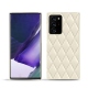 가죽 커버 Samsung Galaxy Note20 Ultra - Blanc - Couture ( Bologna - White ) 