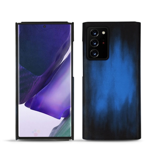 Wählen Sie die Noreve-Lederschalen für Ihren Galaxy Note20 Ultra.Bleu Patine