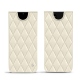 Funda de piel Samsung Galaxy Note20 - Blanc - Couture ( Bologna - White ) 