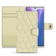 Lederschutzhülle Samsung Galaxy Note20 - Ivoire - Couture ( Sleek P C12 - White ) 
