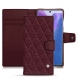 Funda de piel Samsung Galaxy Note20 - Lie de vin - Couture ( Pantone 5115C ) 