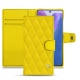 Samsung Galaxy Note20 leather case - Jaune fluo - Couture
