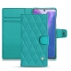 Samsung Galaxy Note20 leather case - Bleu fluo - Couture