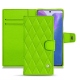 Samsung Galaxy Note20 leather case - Vert fluo - Couture