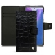 Capa em pele Samsung Galaxy Note20 - Crocodile nero