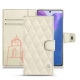 Housse cuir Samsung Galaxy Note20 - Blanc escumo - Couture