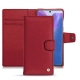 Capa em pele Samsung Galaxy Note20 - Rouge passion