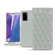 レザーケース Samsung Galaxy Note20 - Gris - Couture ( Nappa - Pantone W428C ) 