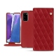 Housse cuir Samsung Galaxy Note20 - Rouge - Couture ( Nappa - Pantone 199C ) 