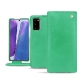 Samsung Galaxy Note20 leather case - Menthe vintage ( Pantone 562C ) 